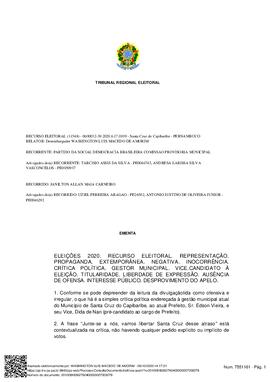 Recurso Eleitoral nº 0600032-39.2020.6.17.0109