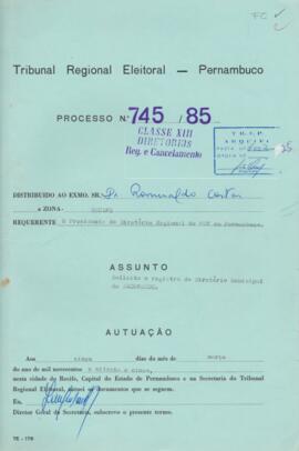 Diretorio - Reg e Cancelamento 745.1985 - Partido Democratico Trabalhista.pdf