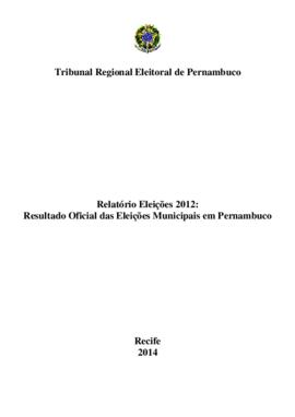 Relatório Final das Eleições de 2012