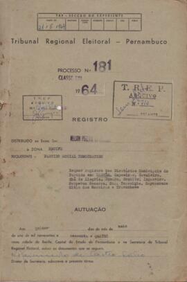 Diretorio - Reg e Cancelamento 181.1964 - Partido Social Democratico.pdf
