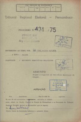Diretorio - Reg e Cancelamento 431.1975 - Movimento Democratico Brasileiro.pdf