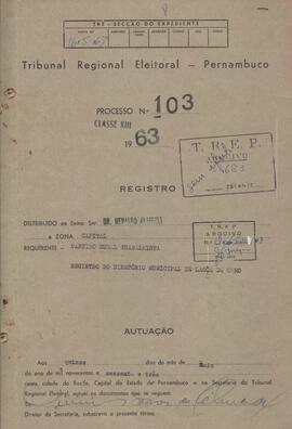 Diretorio - Reg e Cancelamento 103.1963 - Partido Rural Trabalhista.pdf