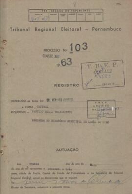 Diretorio - Reg e Cancelamento 103.1963 - Partido Rural Trabalhista.pdf