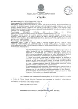 Recurso Eleitoral nº 0000138-41.2012.6.17.0041 - Caruaru - PE