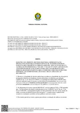 Recurso Eleitoral nº 0600583-98.2020.6.17.0018