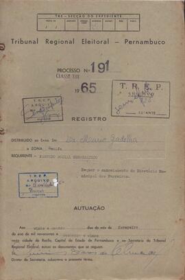Diretorio - Reg e Cancelamento 191.1965 - Partido Social Democratico.pdf