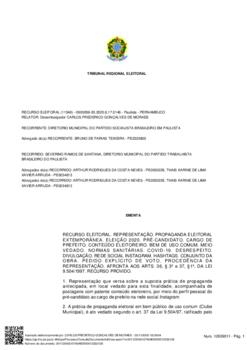 Recurso Eleitoral nº 0600056-53.2020.6.17.0146 - Paulista - PE