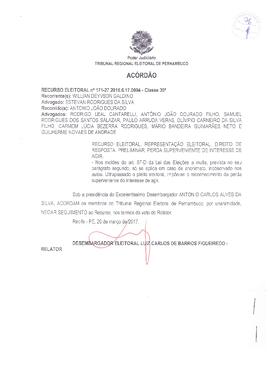 Recurso Eleitoral nº 171-27.2016.6.17.0094