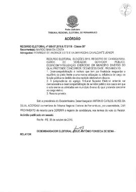 Recurso Eleitoral nº 688-57.2016.6.17.0118