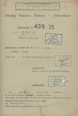 Diretorio - Reg e Cancelamento 439.1975 - Movimento Democratico Brasileiro.pdf