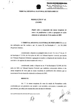 Resolução nº 62 de 2005
