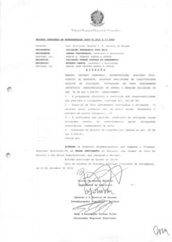 Recurso Eleitoral em Representação nº 0003408-70.2010.6.17.0000 - Recife - PE
