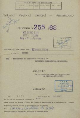 Diretorio - Reg e Cancelamento 255.1968 - Movimento Democratico Brasileiro.pdf