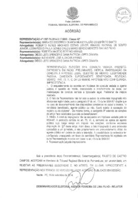 Representação nº 0001297-74.2014.6.17.0000 - Araripina - PE