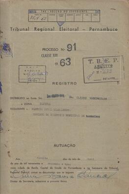 Diretorio - Reg e Cancelamento 91.1963 - Partido Rural Trabalhista.pdf