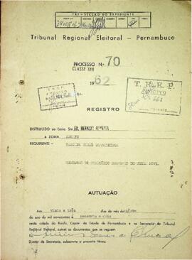 Diretorio - Reg e Cancelamento 70.1962 - Partido Rural Trabalhista.pdf