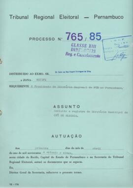 Diretorio - Reg e Cancelamento 765.1985 - Partido Trabalhista Brasileiro.pdf